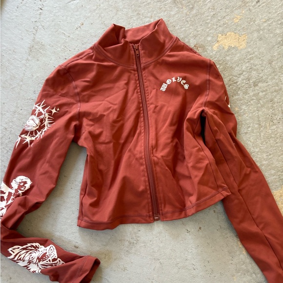 Darc Sport Rust Bomber Jacket with Tribal Graphics - Picture 1 of 2